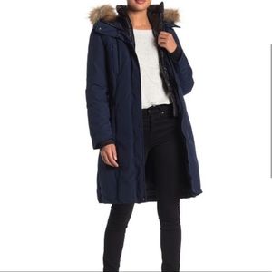 Nine West Parka Coat with Fur Hood